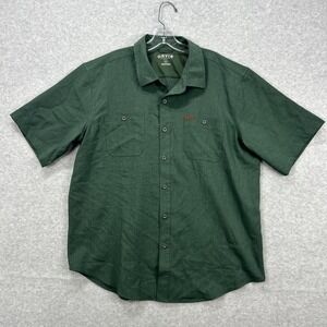 Orvis Shirt Mens XL Green Short Sleeve Classic Performance Fishing Angler Guide